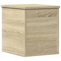 Opbergbox 30x35x35 cm bewerkt hout sonoma eikenkleurig - thumbnail