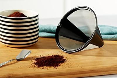 Fackelmann coffee&tea herbruikbaar koffiefilter no. 4 zilver/zwart Fackelmann coffee&tea herbruikbaar koffiefilter no. 4 zilver/zwart