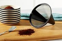 Fackelmann coffee&tea herbruikbaar koffiefilter no. 4 zilver/zwart - thumbnail