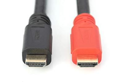Digitus AK-330105-200-S HDMI-kabel HDMI Aansluitkabel HDMI-A-stekker, HDMI-A-stekker 20.00 m Zwart Vergulde steekcontacten