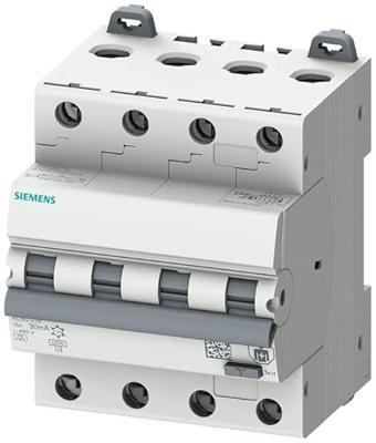 Siemens 5SU13467FP10 Aardlekschakelaar/zekeringautomaat Afmeting zekering = 3 4-polig 10 A 0.03 A