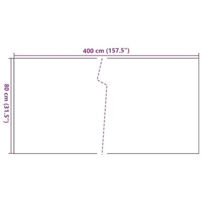 VidaXL Balkonscherm 400x80 cm poly rattan lichtbruin - thumbnail