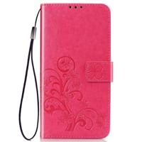 Vier blad clasp reliëf Buckle mobiele telefoon bescherming lederen draagtas met Lanyard & Card slot & portemonnee & beugel functie voor Xiaomi CC9e ( - thumbnail