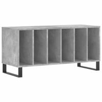 Platenkast 100x38x48 cm bewerkt hout betongrijs - thumbnail