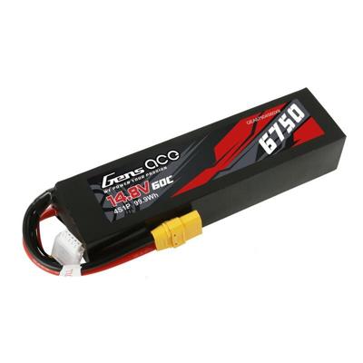GensAce Car Lipo 60c 14,8 volt 6750mah met XT90 Stekker GensAce Car Lipo 60c 14,8 volt 6750mah met XT90 Stekker