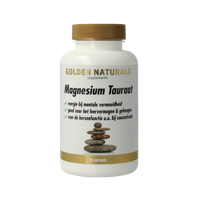 Golden Naturals Magnesium tauraat 90 Vegetarische capsules - thumbnail