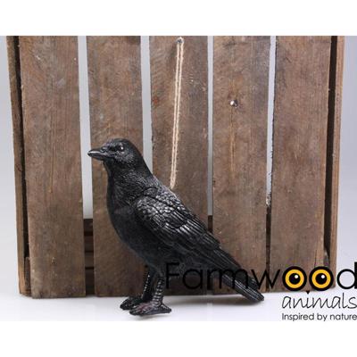 Farmwood Animals Tuinbeeld vogel kraai 24x10x20cm