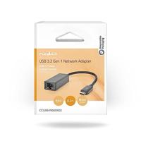 USB-netwerkadapter | USB 3.2 Gen 1 | 2.5 Gbps | USB-C Male | RJ45 Female | 0.20 m | Rond | Vernikkeld | Vertind-Koper | Zwart - thumbnail