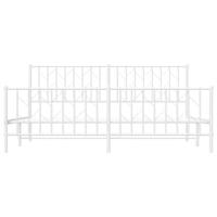 Bedframe met hoofd- en voeteneindemetaal wit 183x213 cm - thumbnail