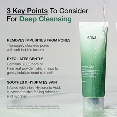 Anua Heartleaf Quercetinol Pore Deep Cleansing Foam 150 ml Make-up verwijderaar en reiniger