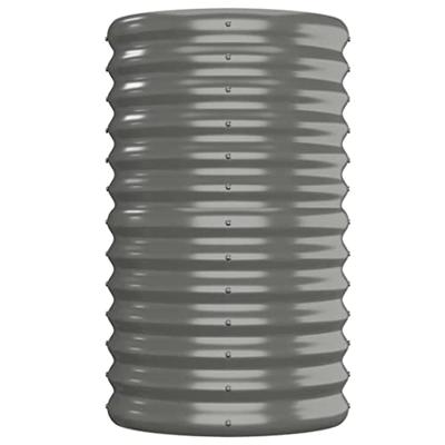 VidaXL Plantenbak 152x40x68 cm gegalvaniseerd staal grijs