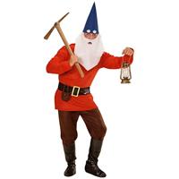 Dwerg kostuum compleet rood Warbo - thumbnail