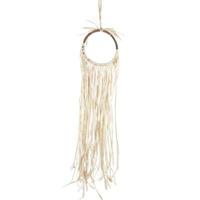 Wanddecoratie Raffia Rattan cirkel 70 cm | 18 stuks - thumbnail