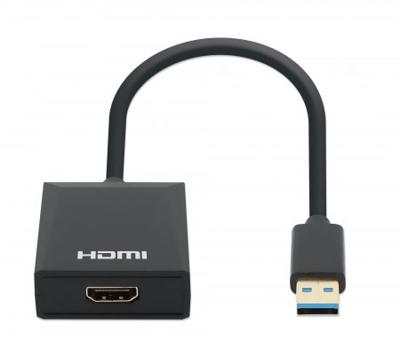 Manhattan USB 3.2 Gen 1 (USB 3.0) Adapter [1x USB 3.2 Gen 1 stekker A (USB 3.0) - 1x HDMI-bus] 153690 15 cm