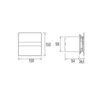 Badkamer Ventilator Cata E-100 G 100 mm 8W Wit - thumbnail
