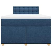 Boxspring met matras stof blauw 120x200 cm - thumbnail
