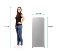 Etna KVV128ZIL Koelkast met vriesvak Zilver - thumbnail