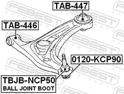 Draagarmrubber TAB447