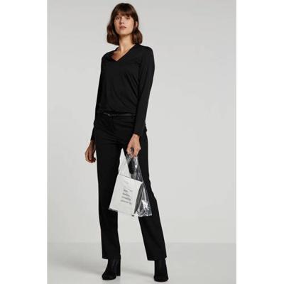 ESPRIT Women Collection tapered fit pantalon zwart