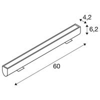 SLV GALEN 60 LED-onderbouwlamp LED vast ingebouwd 18 W Warmwit tot neutraalwit Antraciet - thumbnail