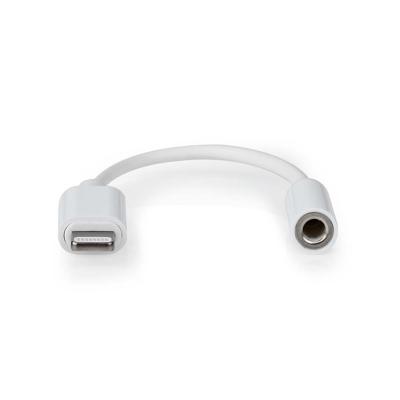 Lightning Adapter | Apple Lightning 8-Pins | 3,5 mm Female | Vernikkeld | 0.10 m | Rond | TPE | Grijs | Polybag