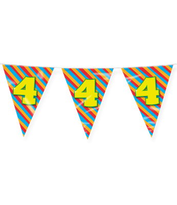 Happy Verjaardag Vlaggenlijn 4 Jaar (10m)