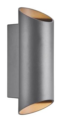Enzo Nordlux wandlamp nico rond 2x gu10 antraciet ip54 - 4800918