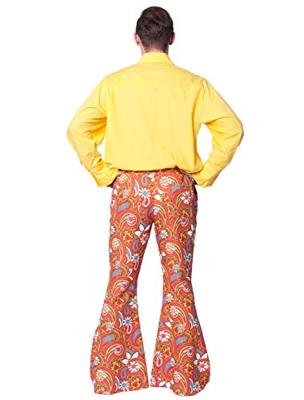 Hippie broek Paisley bruin/oranje