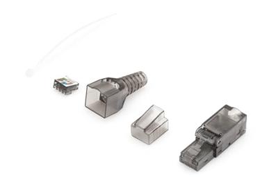 Digitus RJ45 Netwerk Adapter CAT 6A [1x Snijklem connector - 1x RJ45-stekker] Zwart