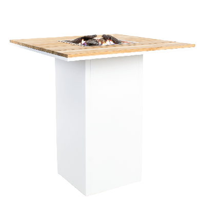Cosi | Cosiloft 100 Bartable | White Frame | Teak Top