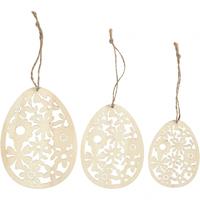 Creativ Company Ornamenten, h: 8+10+12 cm, b: 6+7,5+9 cm, dikte 3 mm, 3 stuk/ 1 doos - thumbnail