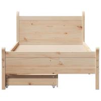 Bedframe zonder matras massief grenenhout 75x190 cm - thumbnail