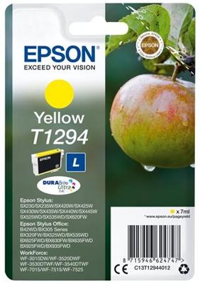 Epson C13T12944022 7ml 515pagina's Geel inktcartridge Epson C13T12944022 7ml 515pagina's Geel inktcartridge
