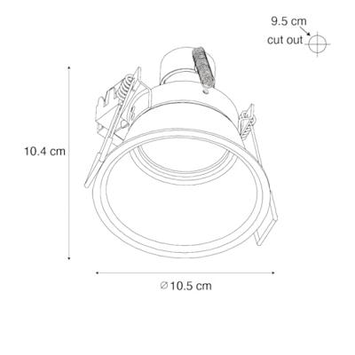 QAZQA Set van 12 inbouwspots wit GU10 70mm IP44 - Dept QAZQA Set van 12 inbouwspots wit GU10 70mm IP44 - Dept