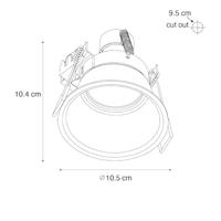 QAZQA Set van 12 inbouwspots wit GU10 70mm IP44 - Dept - thumbnail