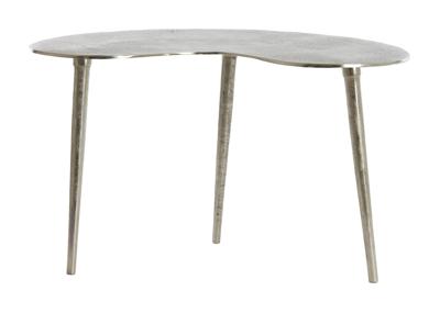 Light & Living Organische Bijzettafel 'Linos' 67 x 49cm, kleur Nikkel