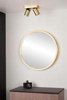 Lucide NIGEL - Plafondspot - LED Dim to warm - GU10 - 2x5W 2200K/3000K - Mat Goud / Messing - thumbnail