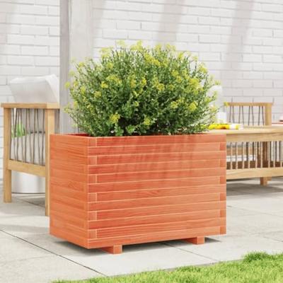 VidaXL Plantenbak 70x40x49,5 cm massief grenenhout wasbruin