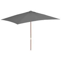 Parasol met houten paal 200x300 cm antraciet - thumbnail
