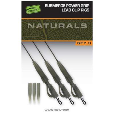 Fox Naturals Submerged Power Grip Lead Clip Leaders 30 lb 13.6kg 3st.