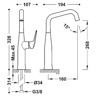 Keralit Verbindingstuk Natuur eiken (2816) (Potdeksel 177)