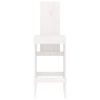 Barkrukken 2 st 40x42x120 cm massief grenenhout wit Barkrukken 2 st 40x42x120 cm massief grenenhout wit