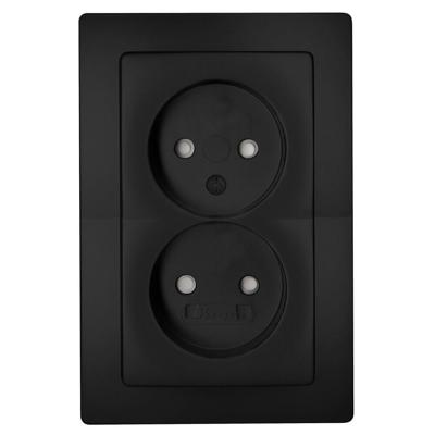 Lyora WandcontactdoosParis 2-voudig zonder randaarde - 944750081