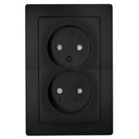 Lyora WandcontactdoosParis 2-voudig zonder randaarde - 944750081 - thumbnail