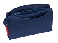 Pennenetui met 3 vakken El Pulpo Marineblauw 22 x 12 x 3 cm - thumbnail