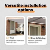 VidaXL Inklapbaar zonnescherm lichtgrijs 400 × 300 cm - thumbnail