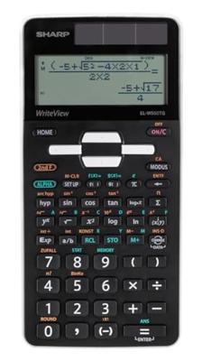Sharp Schulrechner EL-W 550 TG Schoolrekenmachine Zwart (b x h x d) 80 x 15 x 166 mm