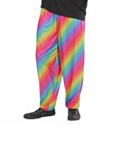 Baggy broek 80&apos;s regenboog - thumbnail