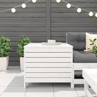 Tuinvoetenbank 62x63,5x53,5 cm massief grenenhout wit - thumbnail