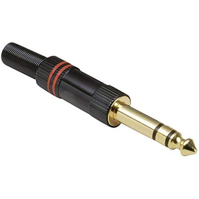 TRU Components TC-2502112 jack-connector 6,35 mm stekker, recht aantal polen (num): 3 stereo zw